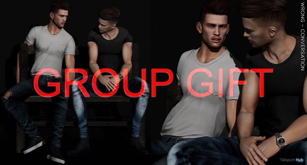 Conversation Pose June 2019 Group Gift by WRONG - Teleport Hub - teleporthub.com