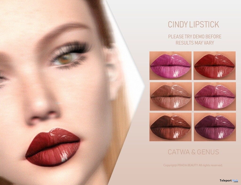 Cindy Lipstick Collection June 2019 Group Gift by Prada Beauty - Teleport Hub - teleporthub.com