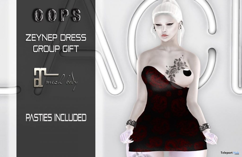 Zeynep Dress Dragon June 2019 Group Gift by OOPS - Teleport Hub - teleporthub.com