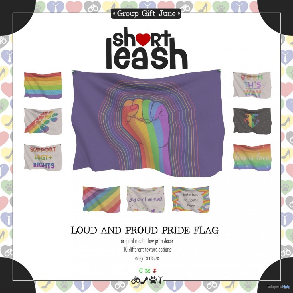 Loud and Proud Pride Flag June 2019 Group Gift by Short Leash - Teleport Hub - teleporthub.com