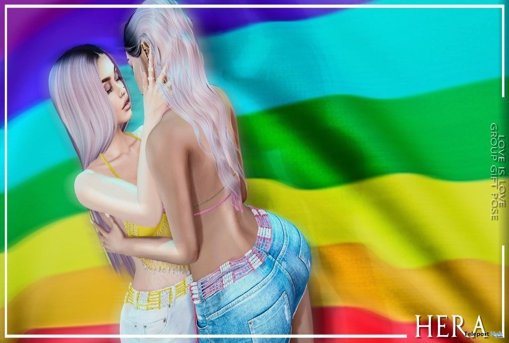 Love Is Love Couples Pose June 2019 Group Gift by HERA - Teleport Hub - teleporthub.com