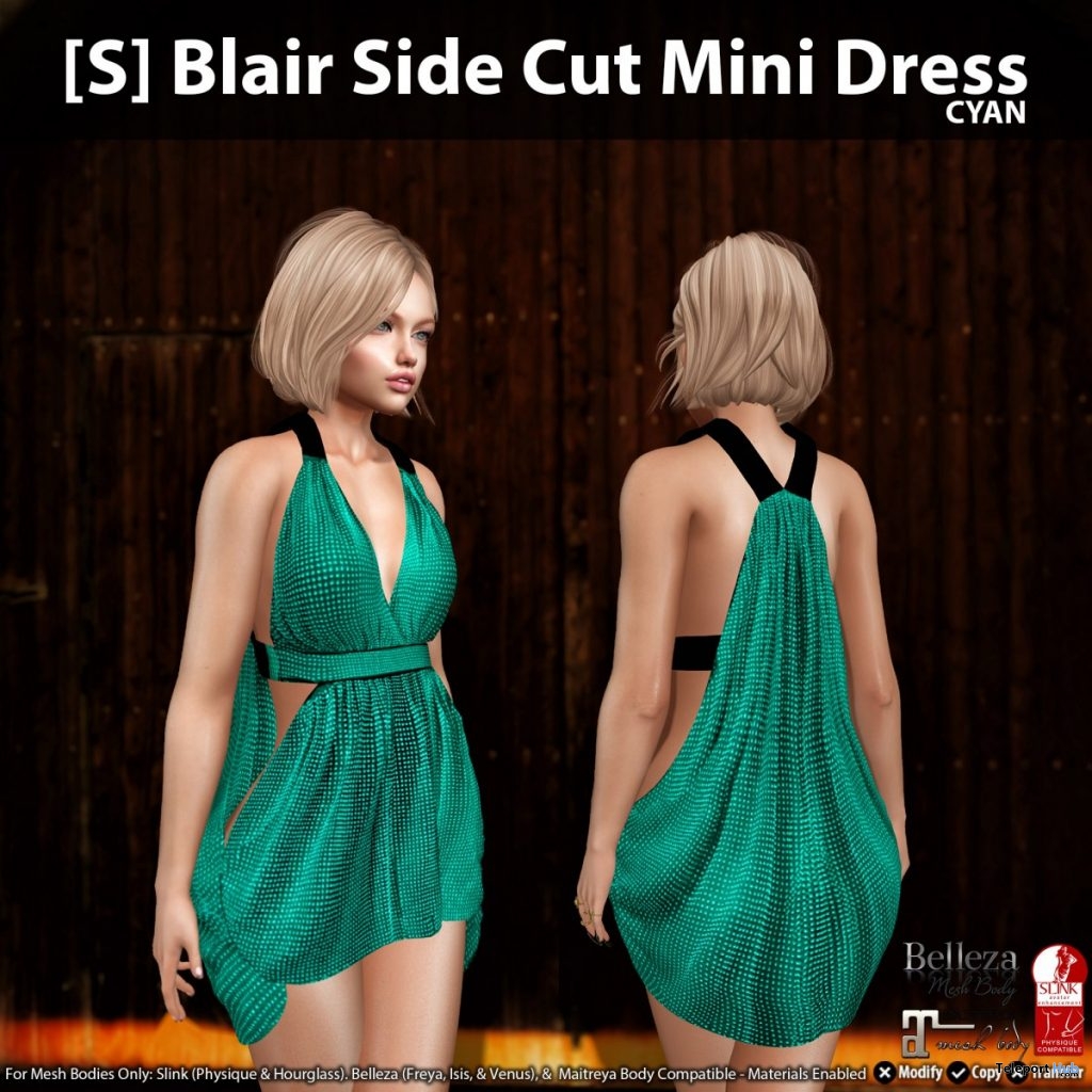 New Release: [S] Blair Side Cut Mini Dress by [satus Inc] - Teleport Hub - teleporthub.com