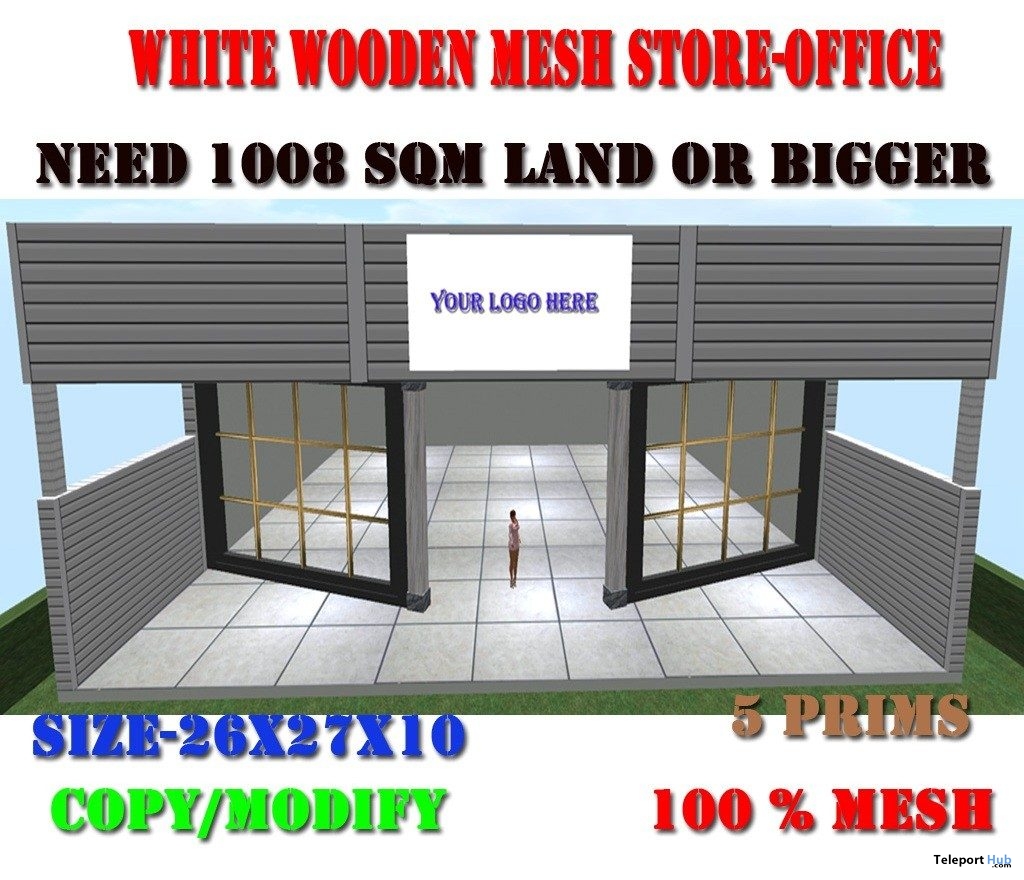 White Wooden Mesh Store or Office June 2019 Group Gift by Carissa Designs - Teleport Hub - teleporthub.com