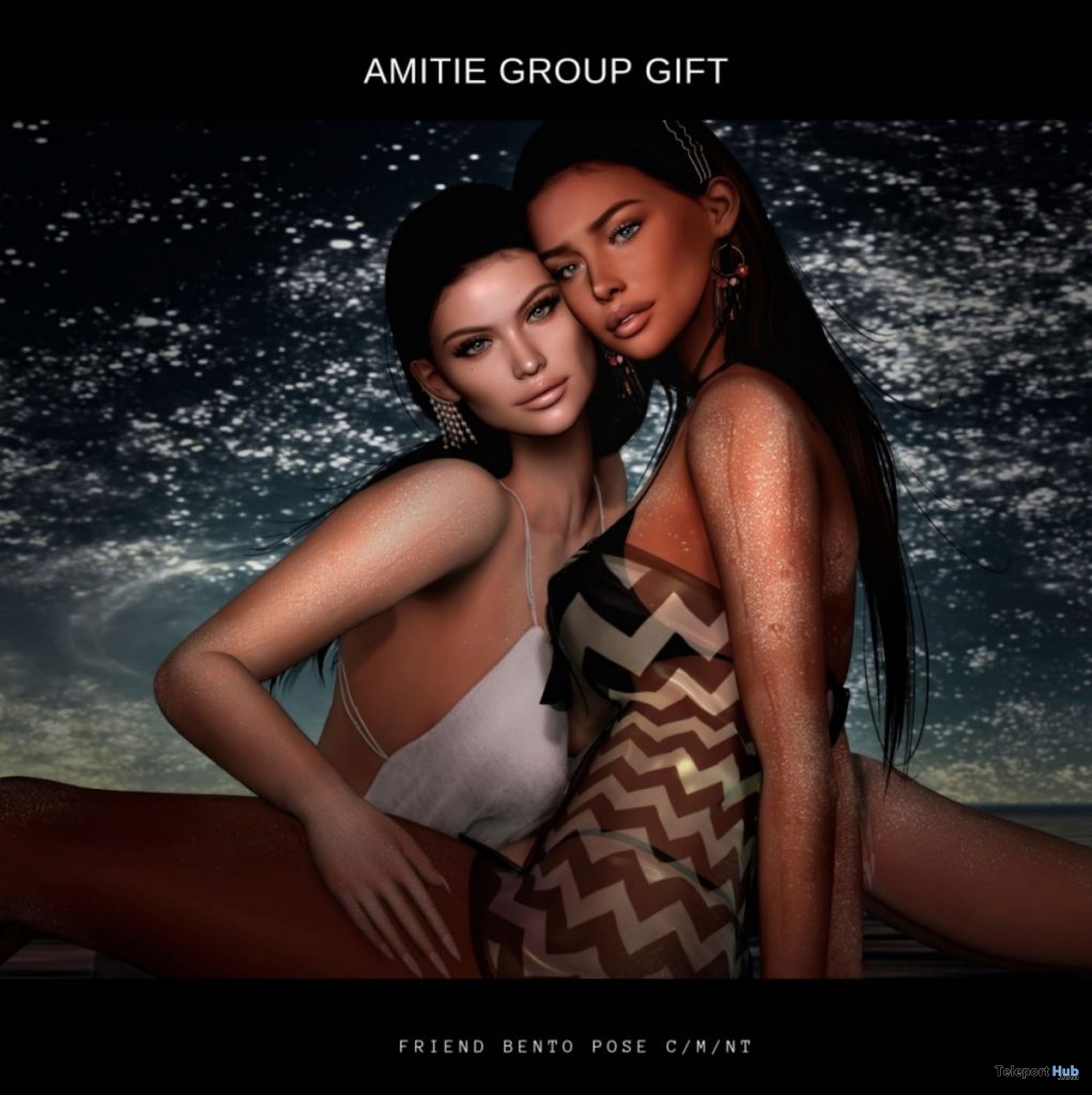 Female Friends Pose June 2019 Group Gift by Amitie - Teleport Hub - teleporthub.com