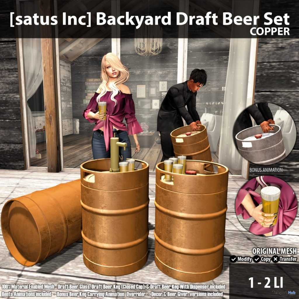 New Release: Backyard Draft Beer Set by [satus Inc] - Teleport Hub - teleporthub.com
