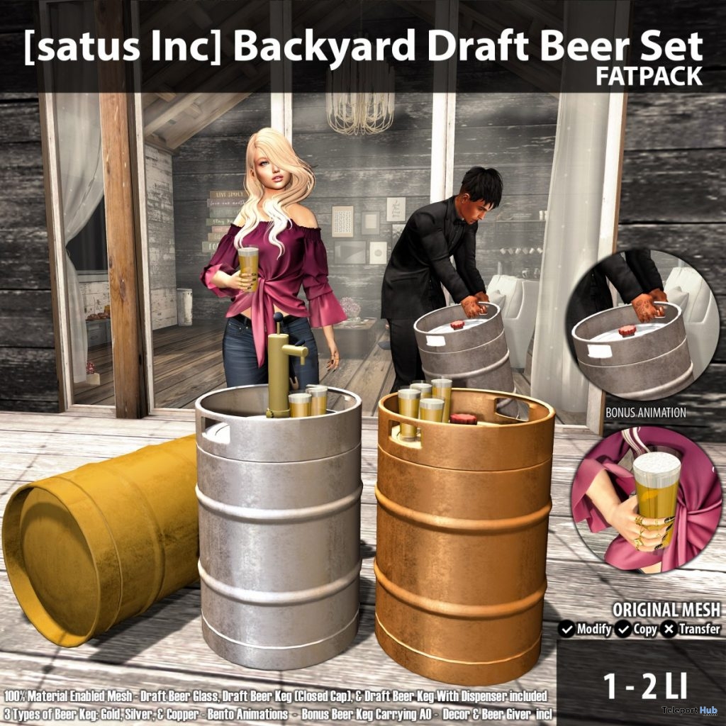 New Release: Backyard Draft Beer Set by [satus Inc] - Teleport Hub - teleporthub.com