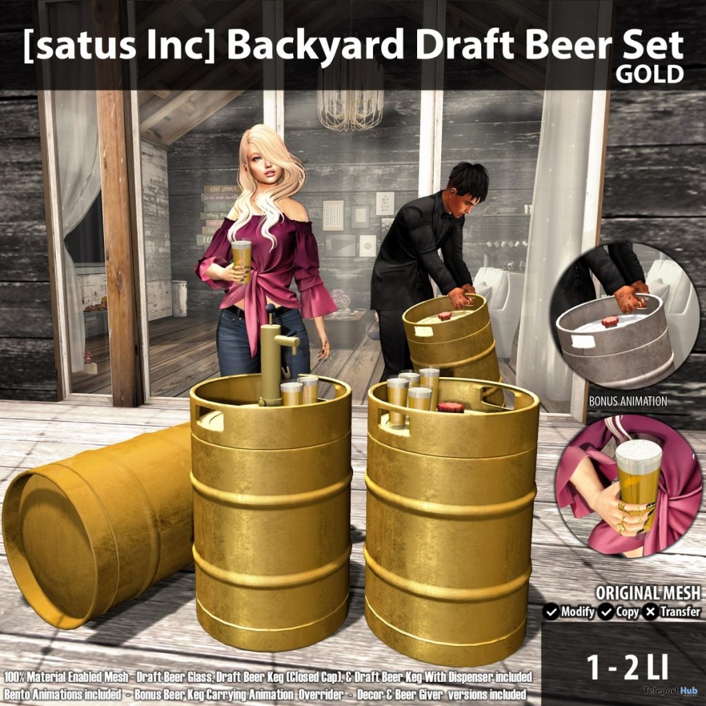 New Release: Backyard Draft Beer Set by [satus Inc] - Teleport Hub - teleporthub.com