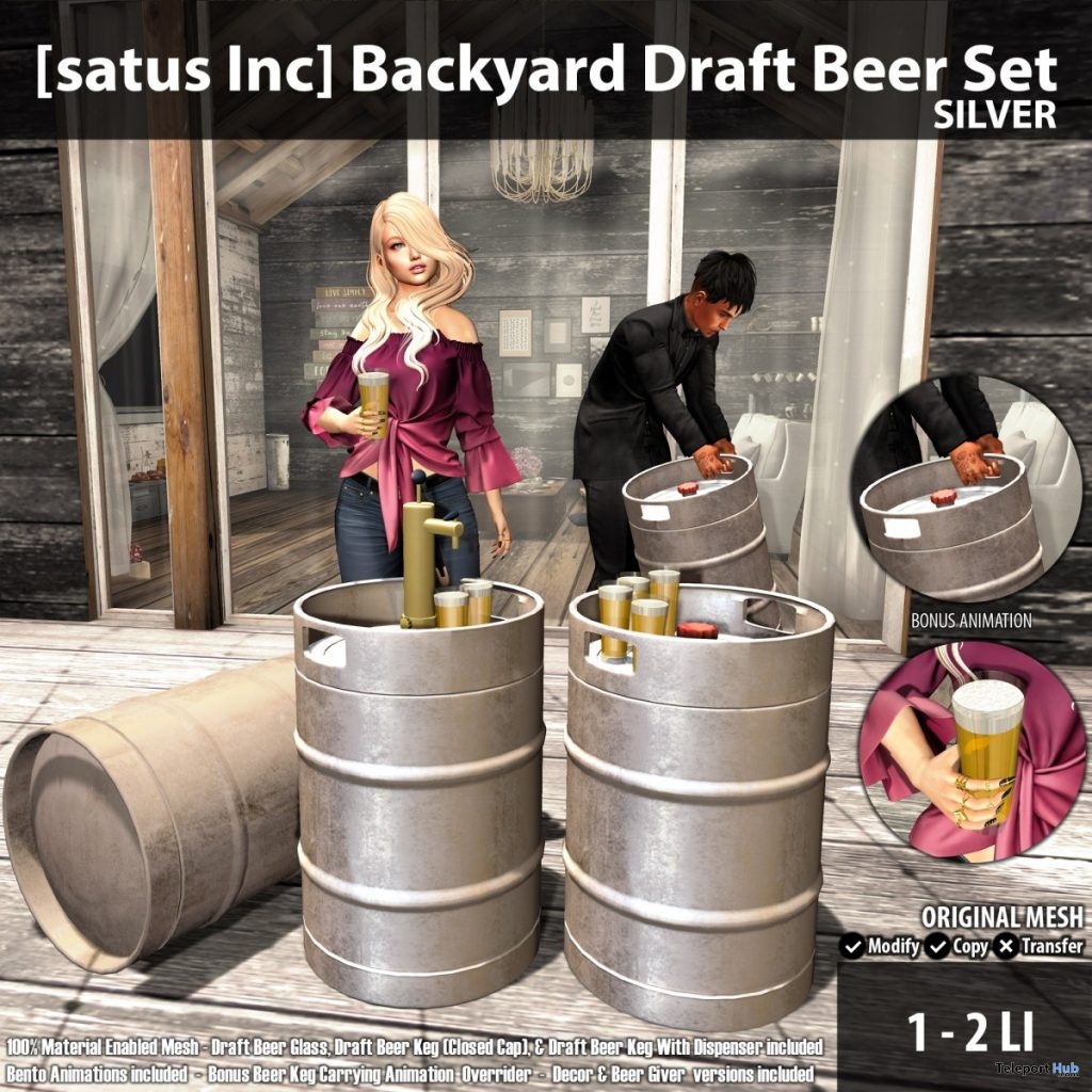 New Release: Backyard Draft Beer Set by [satus Inc] - Teleport Hub - teleporthub.com