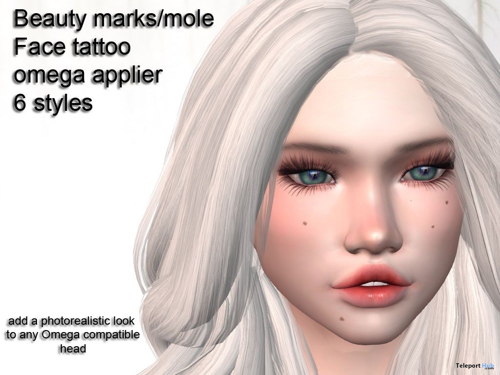 Beauty Marks Omega Face Applier July 2019 Group Gift by XTC Designs - Teleport Hub - teleporthub.com