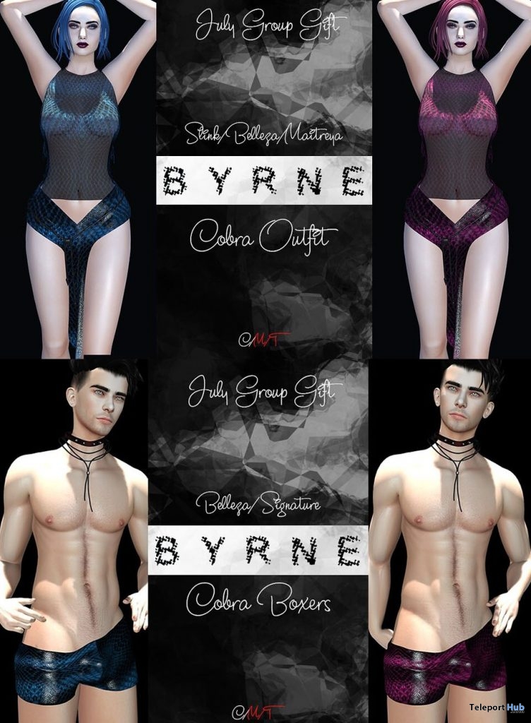 Cobra Outfit & Boxers July 2019 Group Gift by BYRNE - Teleport Hub - teleporthub.com