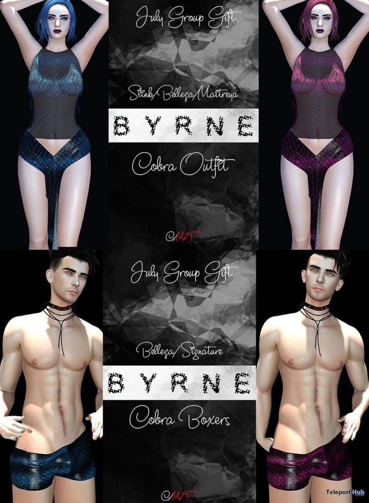 Cobra Outfit & Boxers July 2019 Group Gift by BYRNE - Teleport Hub - teleporthub.com