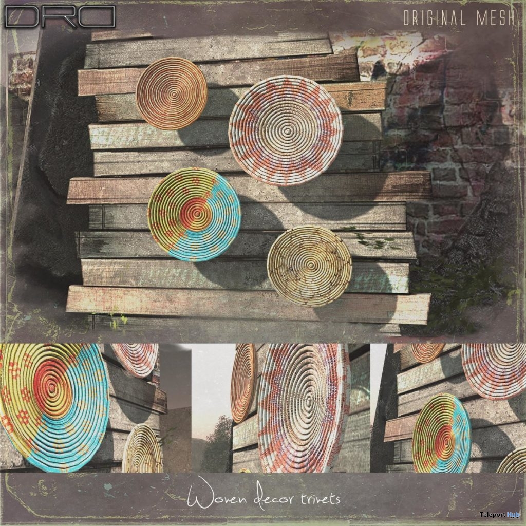 Woven Decor Trivets July 2019 Group Gift by DRD - Teleport Hub - teleporthub.com
