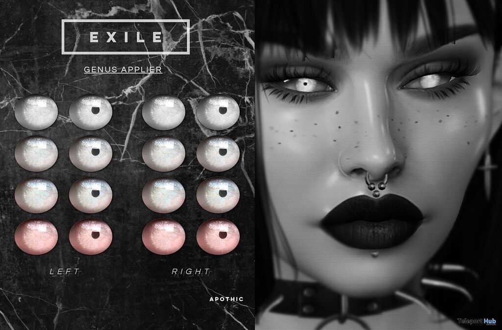 Exile Genus Eyes Applier July 2019 Group Gift by Apothic - Teleport Hub - teleporthub.com