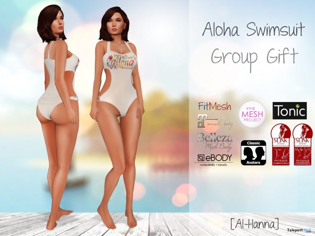 Aloha Swimsuit July 2019 Group Gift by Al-Hanna - Teleport Hub - teleporthub.com