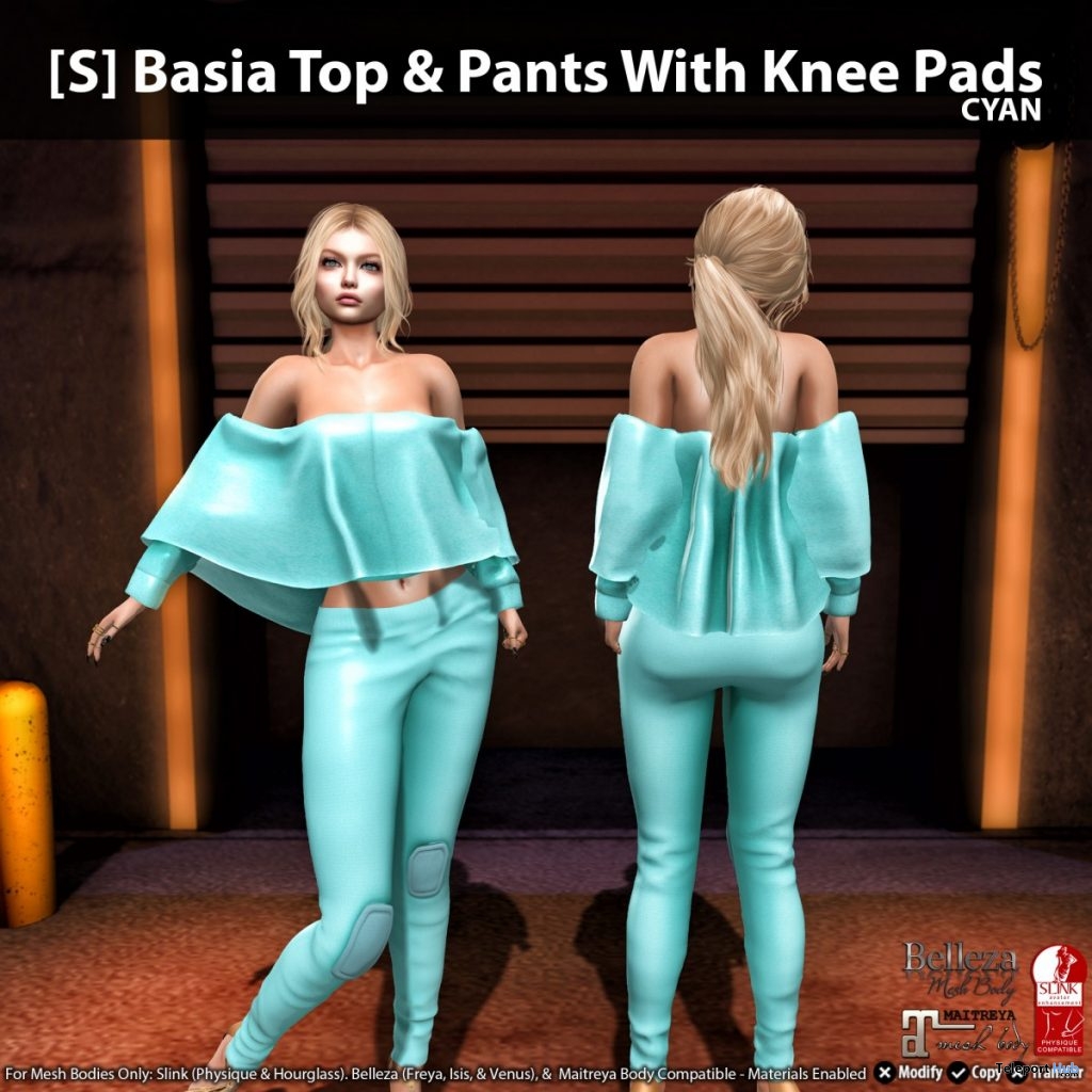 New Release: [S] Basia Top & Pants With Knee Pads by [satus Inc] - Teleport Hub - teleporthub.com