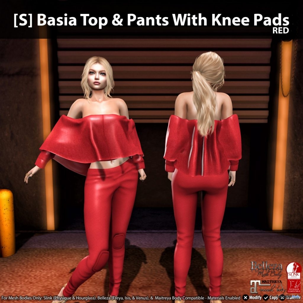 New Release: [S] Basia Top & Pants With Knee Pads by [satus Inc] - Teleport Hub - teleporthub.com