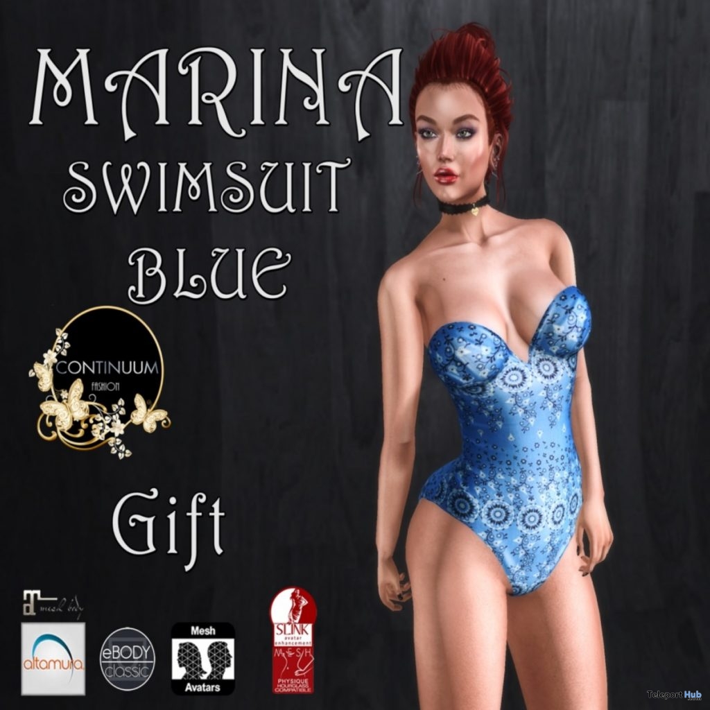 Marina Bodysuit July 2019 Group Gift by Continuum Fashion - Teleport Hub - teleporthub.com