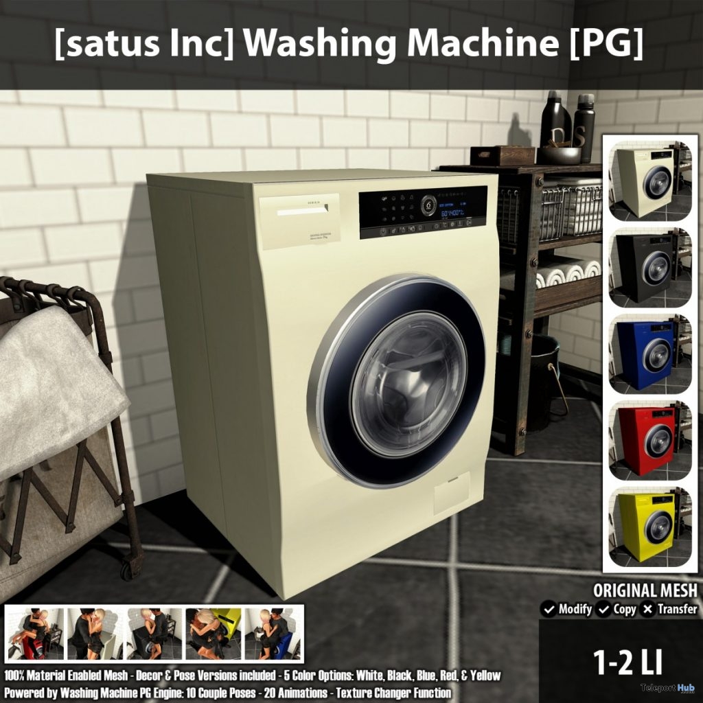 New Release: Washing Machine [PG] & [Adult] by [satus Inc] - Teleport Hub - teleporthub.com