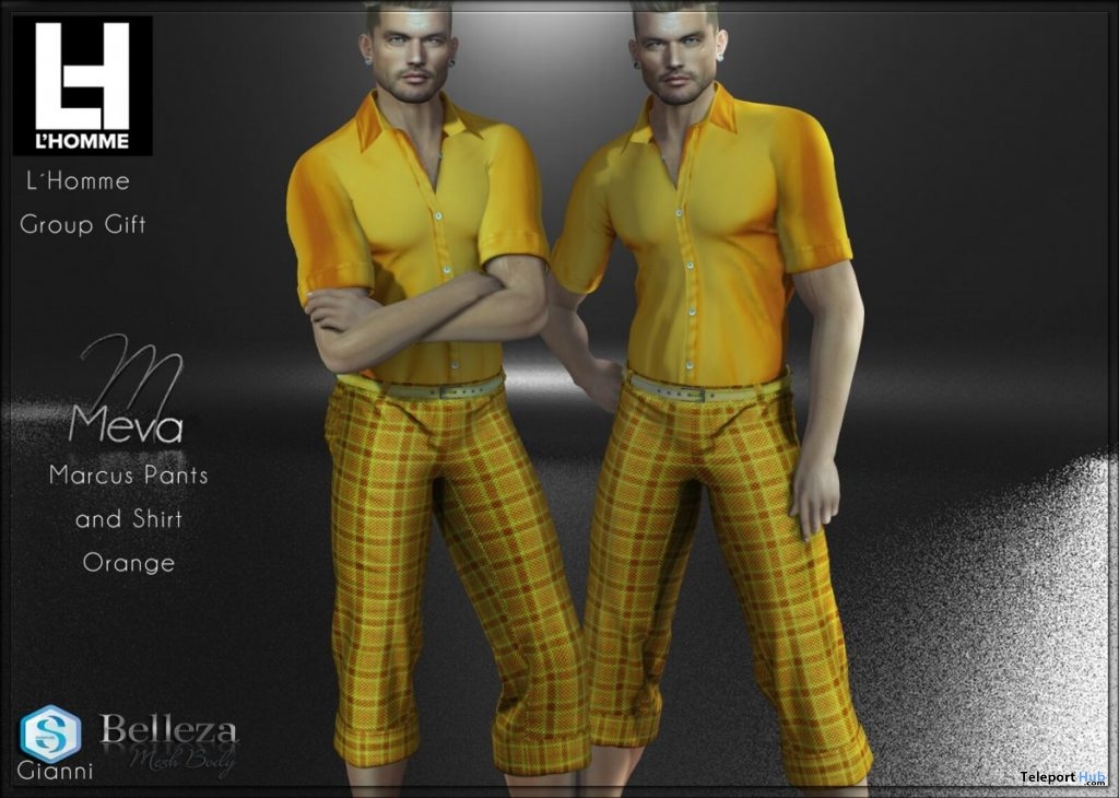 Marcus Outfit Set L’HOMME Magazine August 2019 Group Gift by Meva - Teleport Hub - teleporthub.com