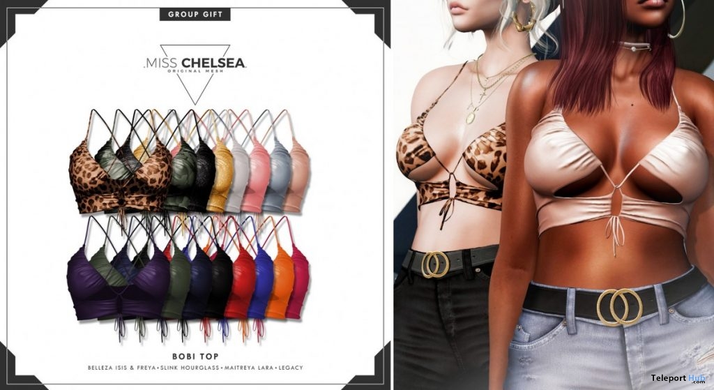 Bobi Top Fatpack August 2019 Group Gift by Miss Chelsea - Teleport Hub - teleporthub.com