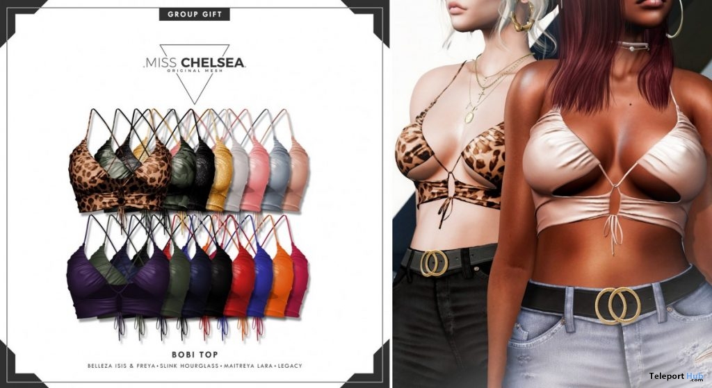 Bobi Top Fatpack August 2019 Group Gift by Miss Chelsea - Teleport Hub - teleporthub.com