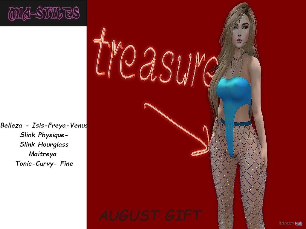 Annael Blue Bodysuit August 2019 Group Gift by Mia Styles - Teleport Hub - teleporthub.com