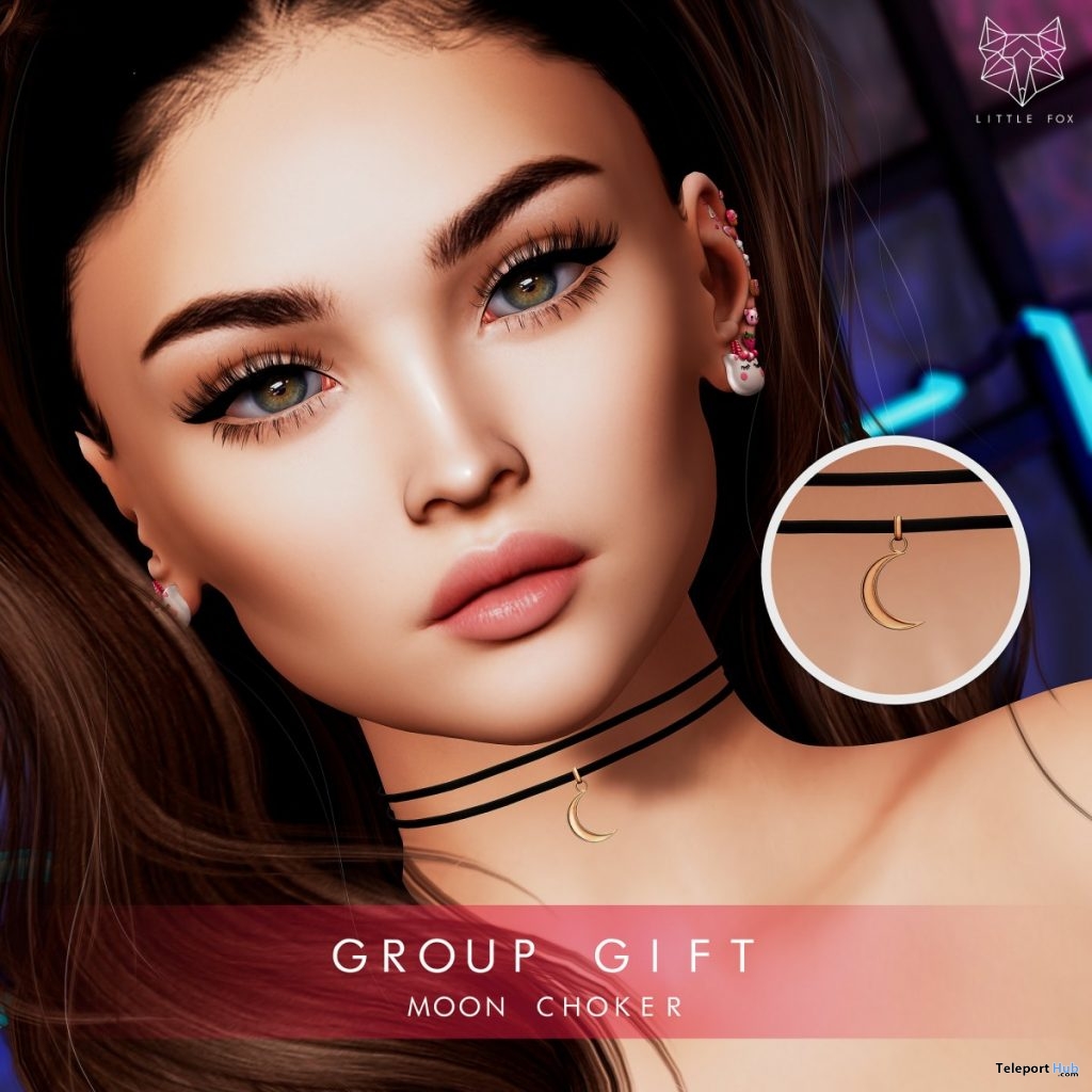 Moon Choker August 2019 Group Gift by Little Fox - Teleport Hub - teleporthub.com