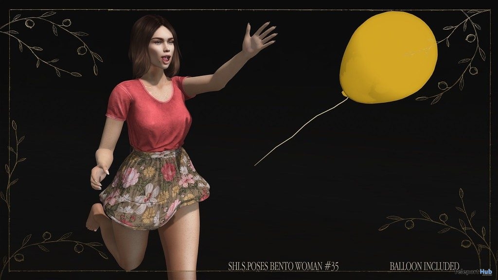 Bento Woman #35 Pose August 2019 Group Gift by shi.s.poses - Teleport Hub - teleporthub.com