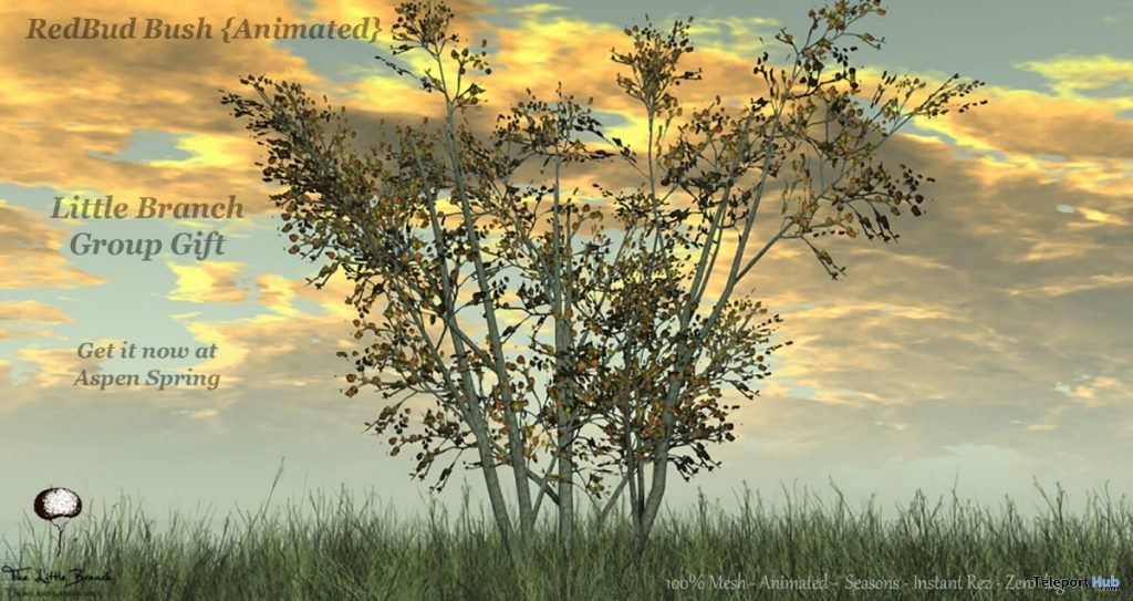RedBud Bush September 2019 Group Gift by Little Branch - Teleport Hub - teleporthub.com
