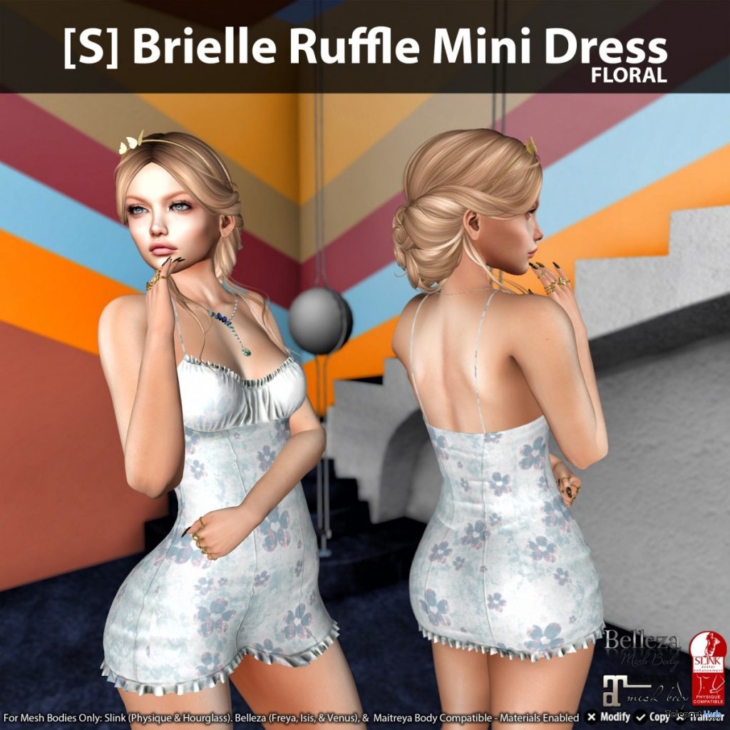 New Release: [S] Brielle Ruffle Mini Dress by [satus Inc] - Teleport Hub - teleporthub.com