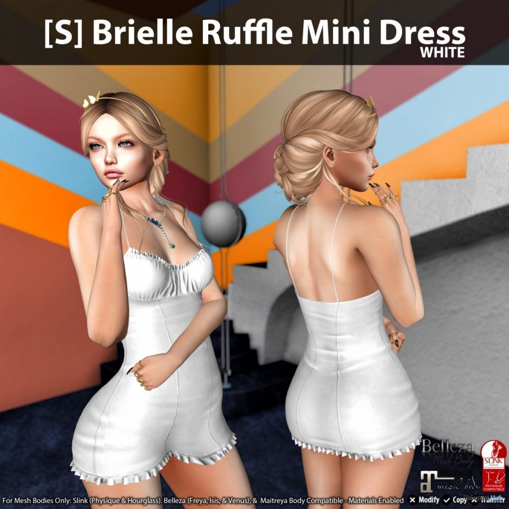 New Release: [S] Brielle Ruffle Mini Dress by [satus Inc] - Teleport Hub - teleporthub.com