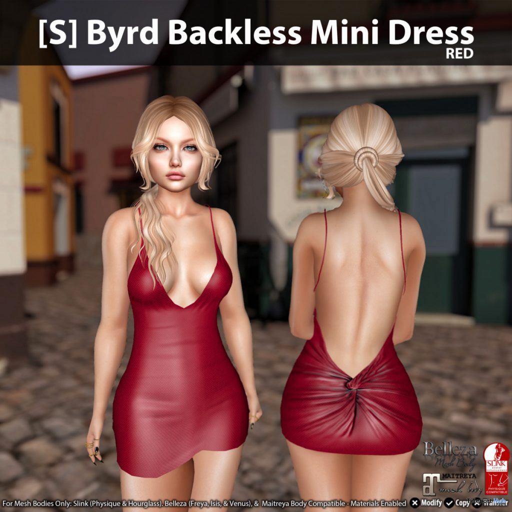 New Release: [S] Byrd Backless Mini Dress by [satus Inc] - Teleport Hub - teleporthub.com