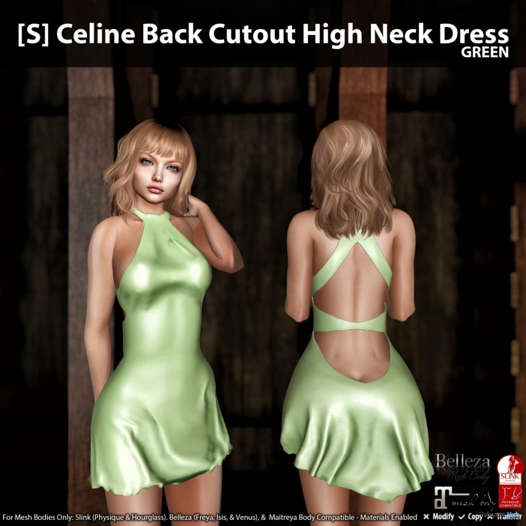 New Release: [S] Celine Back Cutout High Neck Dress by [satus Inc] - Teleport Hub - teleporthub.com