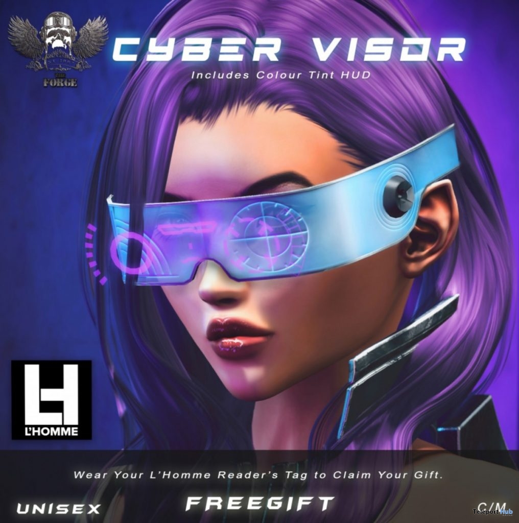 Cyber Visor L'HOMME Magazine August 2019 Group Gift by The Forge - Teleport Hub - teleporthub.com