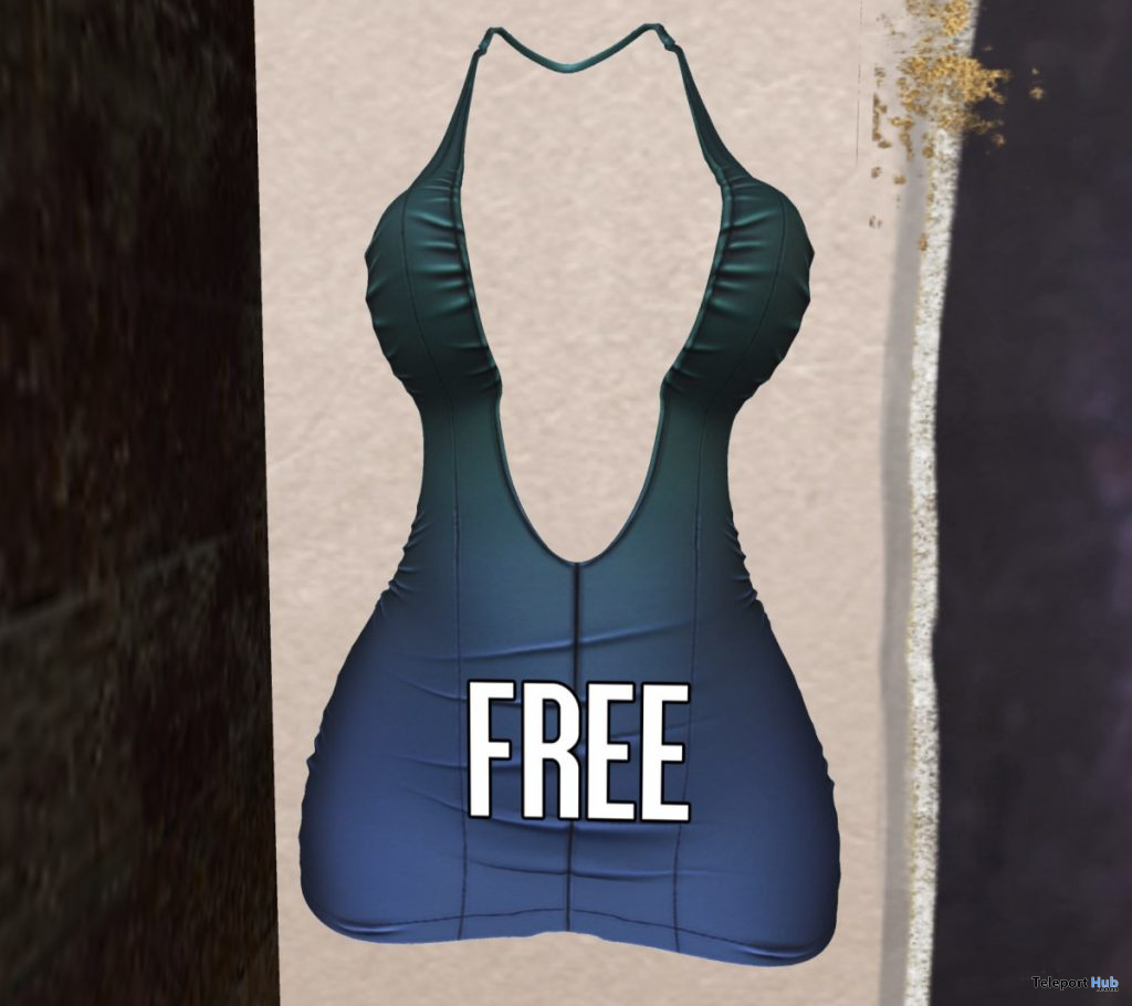 Priya Mini Dress Faded Blue With Straps August 2019 Uber Event Gift by Grixdale - Teleport Hub - teleporthub.com