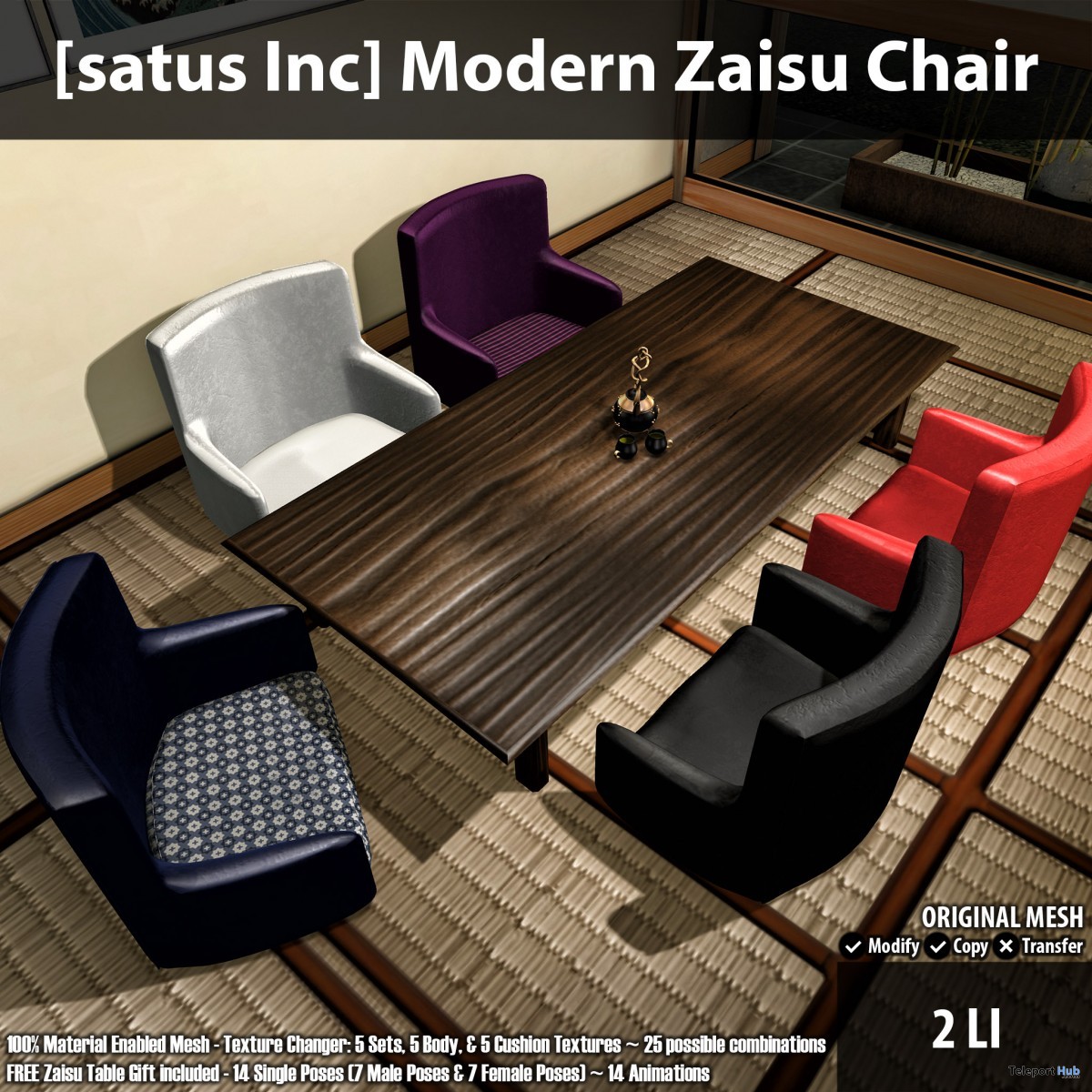 new release modern zaisu chairsatus inc  teleport