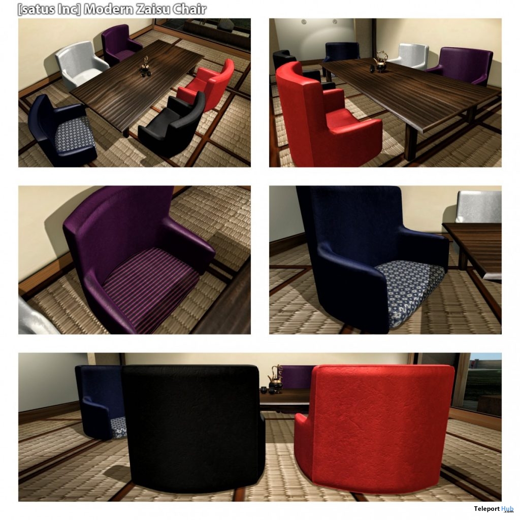 New Release: Modern Zaisu Chair by [satus Inc] - Teleport Hub - teleporthub.com
