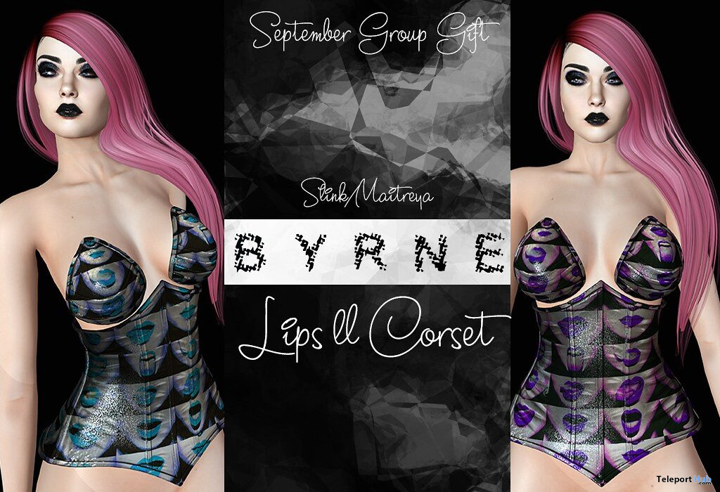 Lips II Corset September 2019 Group Gift by BYRNE - Teleport Hub - teleporthub.com