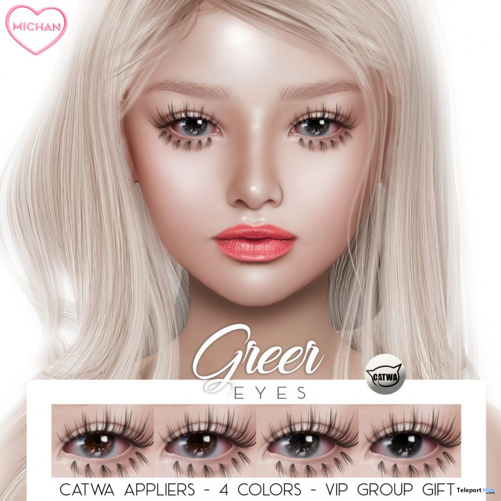 reer Eyes Applier For Catwa September 2019 Group Gift by MICHAN - Teleport Hub - teleporthub.com
