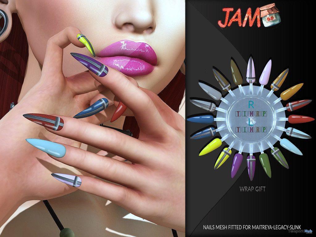 Mesh Nails Art September 2019 Group Gift by JAM - Teleport Hub - teleporthub.com