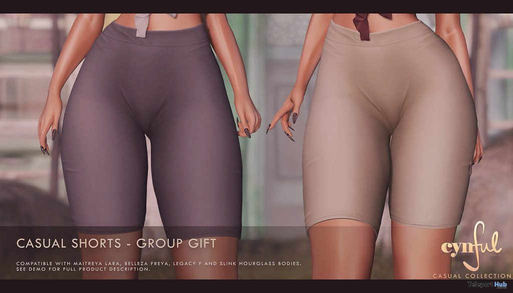 Casual Shorts September 2019 Group Gift by [Cynful] Clothing & Co. - Teleport Hub - teleporthub.com