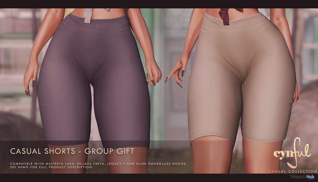 Casual Shorts September 2019 Group Gift by [Cynful] Clothing & Co. - Teleport Hub - teleporthub.com