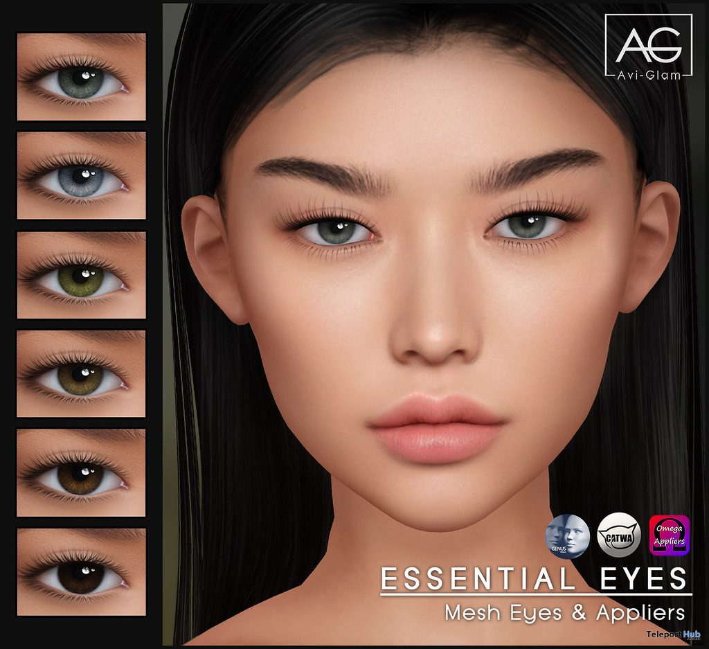 Essential Mesh Eyes & Appliers September 2019 Group Gift by Avi-Glam - Teleport Hub - teleporthub.com