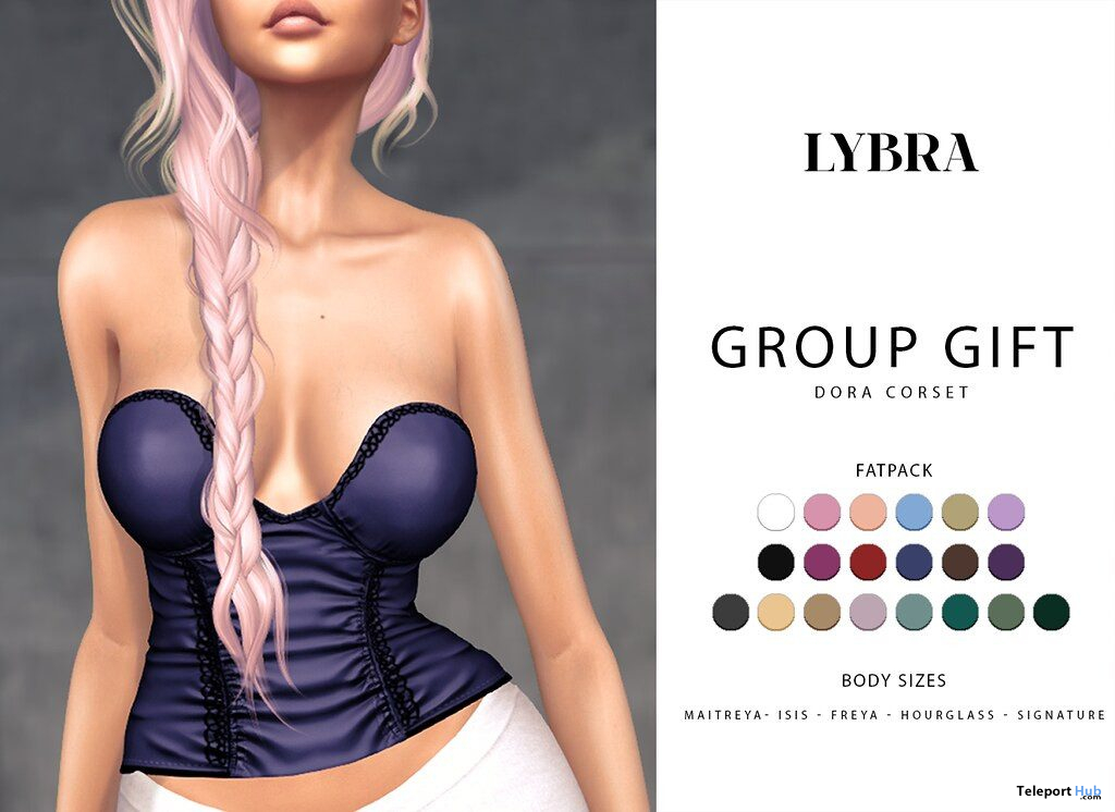 Dora Top Fatpack September 2019 Group Gift by LYBRA - Teleport Hub - teleporthub.com