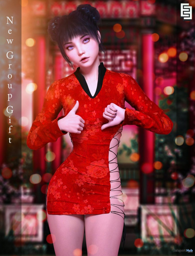 Physalis Franchetti Dress September 2019 Group Gift by Elven Elder - Teleport Hub - teleporthub.com