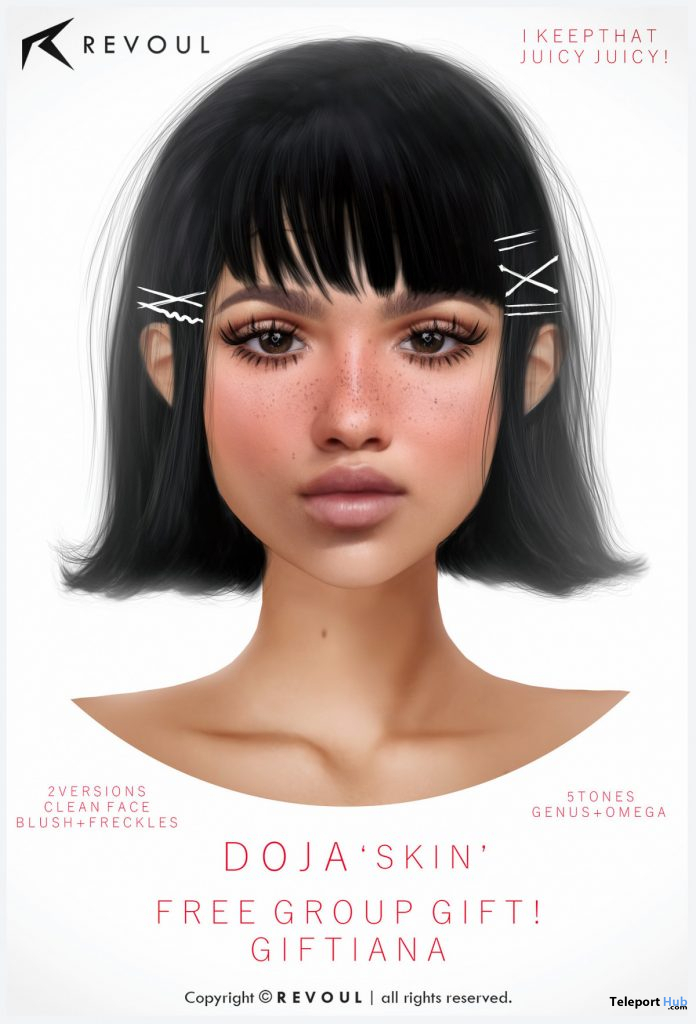 Doja Skin Pack & Appliers September 2019 Group Gift by REVOUL - Teleport Hub - teleporthub.com