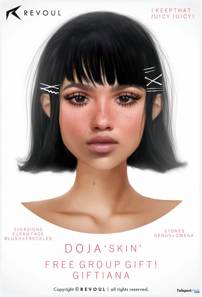 Doja Skin Pack & Appliers September 2019 Group Gift by REVOUL - Teleport Hub - teleporthub.com