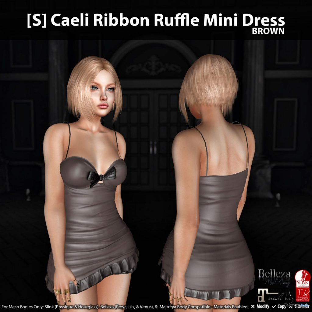 New Release: [S] Caeli Ribbon Ruffle Mini Dress by [satus Inc] - Teleport Hub - teleporthub.com