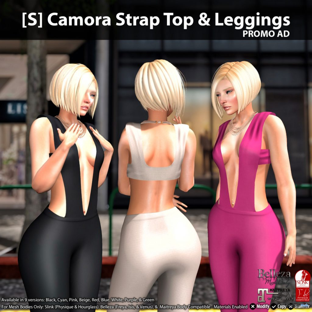 New Release: [S] Camora Strap Top & Leggings by [satus Inc] - Teleport Hub - teleporthub.com