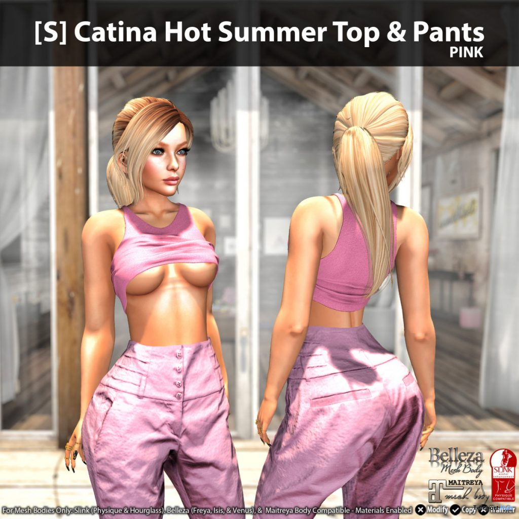 New Release: [S] Catina Hot Summer Top & Pants by [satus Inc] - Teleport Hub - teleporthub.com